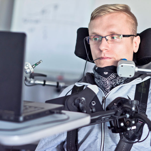man with physical disability